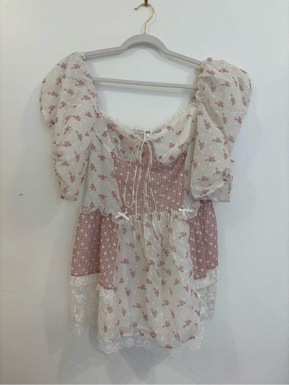 For Love & Lemons Floral Lace Mini Dress (NWT)